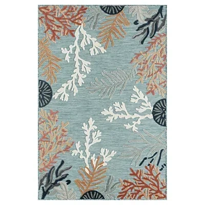 Kirkland's Coral Reef Area Rug In Blue