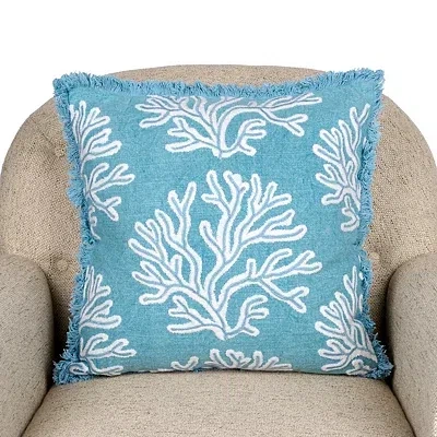 Kirkland's Coral Reef Fringe Pillow In Multi