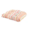 Kirkland's Coral Striped Tufted Outdoor Chair Cushion In Multi