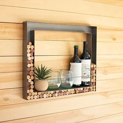 Kirkland's Cork Holder Wall Frame In Brown