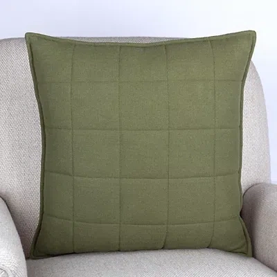 Kirkland's Cotton Puffer Pillow In Green
