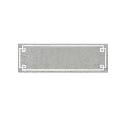 Kirkland's Cotton Tufted Bath Runner With Border In Gray