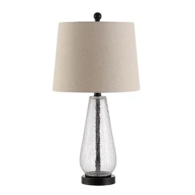 Kirkland's Crackle Glass Bronze Center Table Lamp In Brown