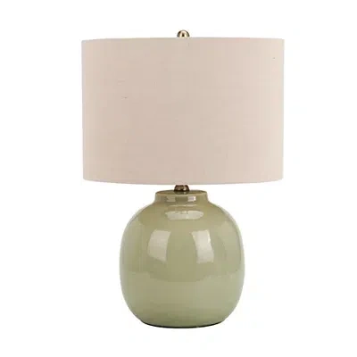 Kirkland's Crackle Glaze Table Lamp In Brown