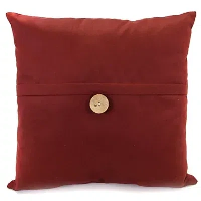 Kirkland's Cranberry Fairview Button Pillow In Red