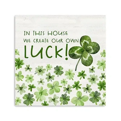 Kirkland's Create Our Own Luck Canvas Art Print In White