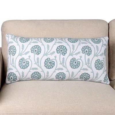 Kirkland's Crewel Floral Lumbar Pillow In Multi