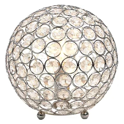 Kirkland's Crystal Ball Sequin Table Lamp In Silver