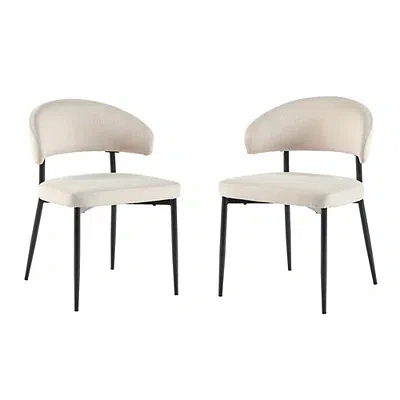 Kirkland's Curved Dining Chairs In White