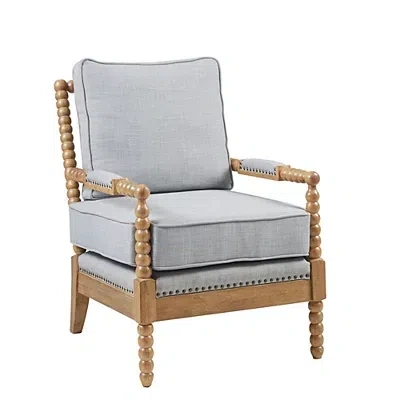 Kirkland's Cushion Beaded Wood Frame Accent Chair In Brown