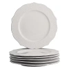 Kirkland's Dahlia Embossed Dinner Plates In White