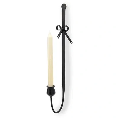 Kirkland's Dainty Bow Taper Candle Wall Sconce In Black