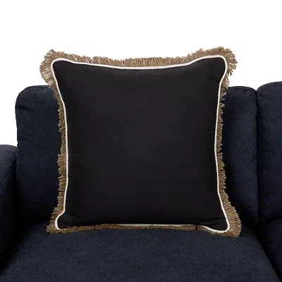 Kirkland's Dale Black Jute Fringe Pillow In Multi