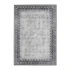 Kirkland's Dardon Gray Bordered Washable Area Rug In Gray