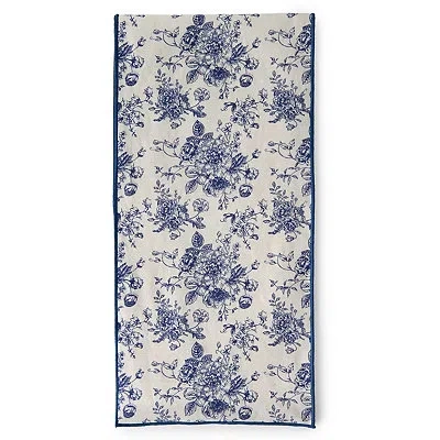 Kirkland's Dark Blue Toile Table Runner In Multi