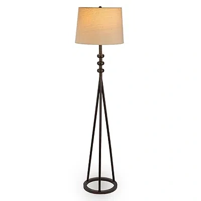 Kirkland's Dark Bronze Iron Tripod Floor Lamp In Multi