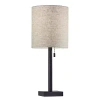 Kirkland's Dark Bronze Square Base Table Lamp In Black
