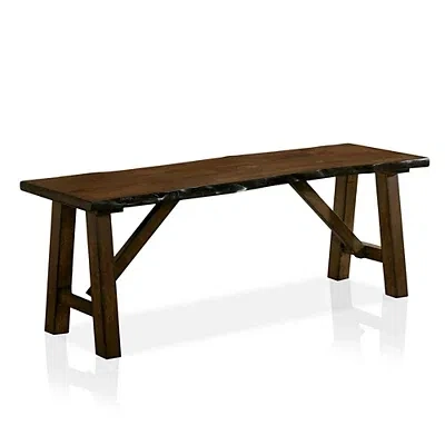 Kirkland's Dark Brown Wood Live Edge Bench