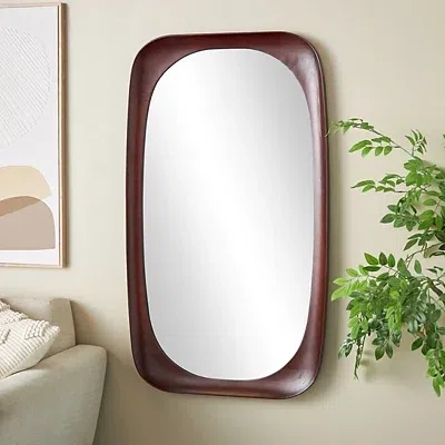 Kirkland's Dark Brown Wood Teddy Wall Mirror