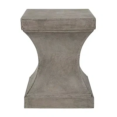 Kirkland's Dark Gray Concrete Pedestal Accent Table
