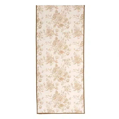 Kirkland's Dark Taupe Toile Table Runner In Multi