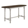 Kirkland's Dark Walnut & White Wood Ema Counter Height Table In Brown