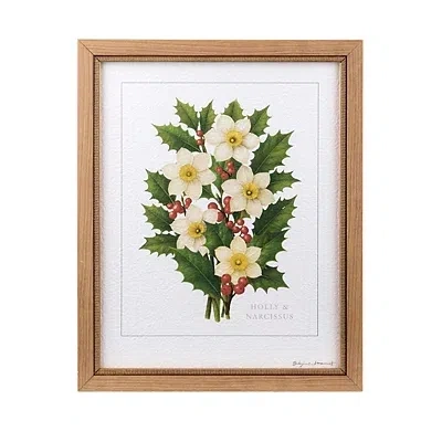 Kirkland's December Narcissus And Holly Framed Art Print In Multi