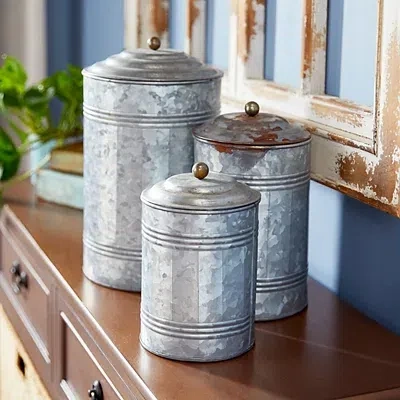 Kirkland's Decorative Jar Set In Silver