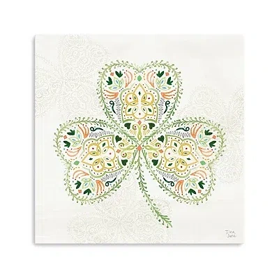 Kirkland's Decorative Shamrock Canvas Art Print In Gray