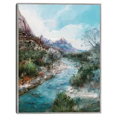 Kirkland's Desert Blues Framed Canvas Art Print In Multi