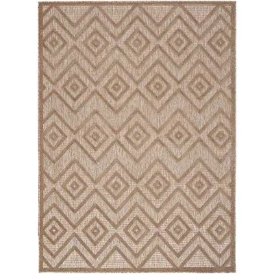 Kirkland's Diamond Indoor/outdoor Area Rug In Brown