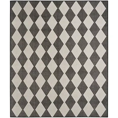 Kirkland's Diamond Positano Outdoor Rug In Black