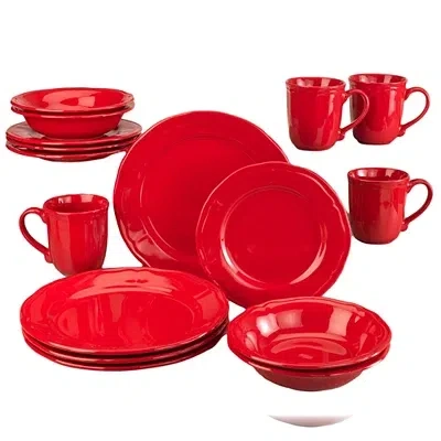 Kirkland's Dinnerware Set In Red