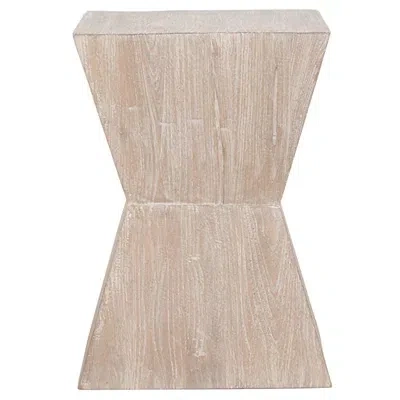 Kirkland's Distressed Ash Wood Hourglass Accent Table In Neutral