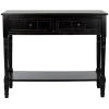 Kirkland's Distressed Black Wood 2-drawer Console Table In Black