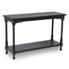 Kirkland's Distressed Black Wood Dain Console Table In Black