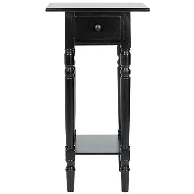 Kirkland's Distressed Black Wood Emilie Petite End Table