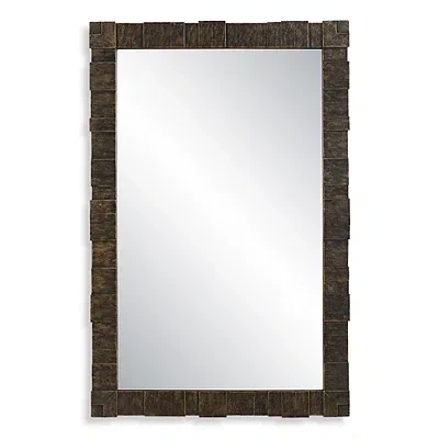 Kirkland's Distressed Bronze Layered Frame Wall Mirror In Brown