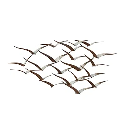 Kirkland's Distressed Brown Metal Flock Of Birds Wall Plaque