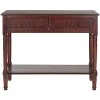 Kirkland's Distressed Brown Wood 2-drawer Console Table In Brown