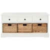 Kirkland's Distressed Cream Suzelle Storage Bench In White