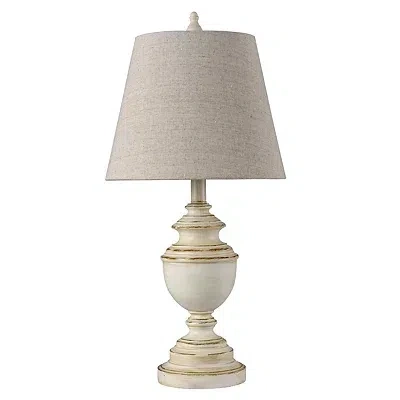 Kirkland's Distressed Cream Table Lamp In Gray