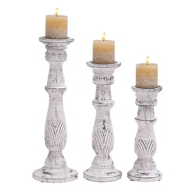 Kirkland's Distressed Mango Candle Holders In Neutral