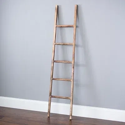 Kirkland's Distressed Natural Leaning Ladder In Brown