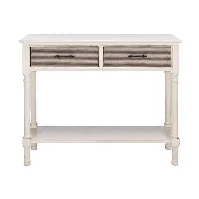 Kirkland's Distressed Natural Ronan 2-drawer Console Table In White