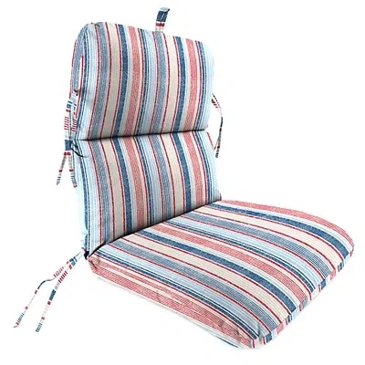 Kirkland's Distressed Stripe Outdoor Chair Cushion In Multi