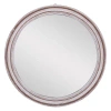 Kirkland's Distressed White Wood Round Frame Wall Mirror In White