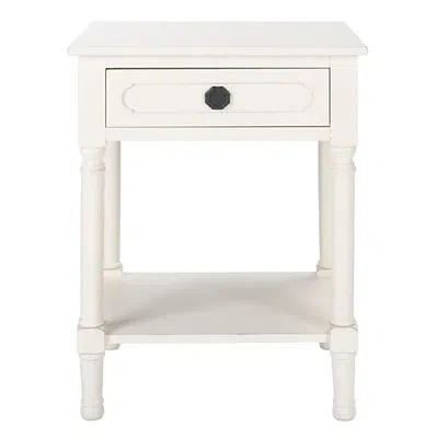 Kirkland's Distressed White Wood Veranda End Table