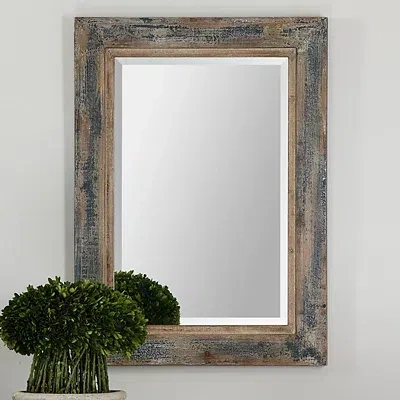 Kirkland's Distressed Wood Frame Wall Mirror In Multi