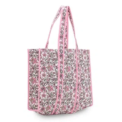Kirkland's Ditsy Floral Print Quilted Tote Bag In Pink